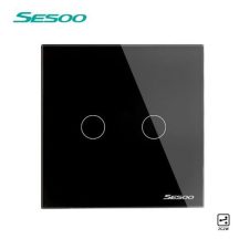   Sesoo A602B dupla váltó érintőkapcsoló, alternatív kapcsoló, fekete