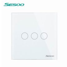 Sesoo D603W fehér 3 pólusú érintőkapcsoló 