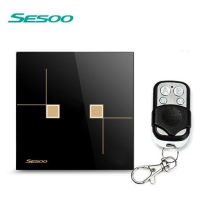  Sesoo S602BY fekete távirányítós érintő csillárkapcsoló