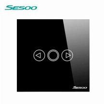 Sesoo T601B fekete fényerőszabályzós érintőkapcsoló