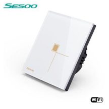 Sesoo W601W fehér WiFi egypólusú érintőkapcsoló